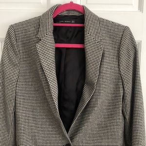 Zara houndstooth blazer, never worn